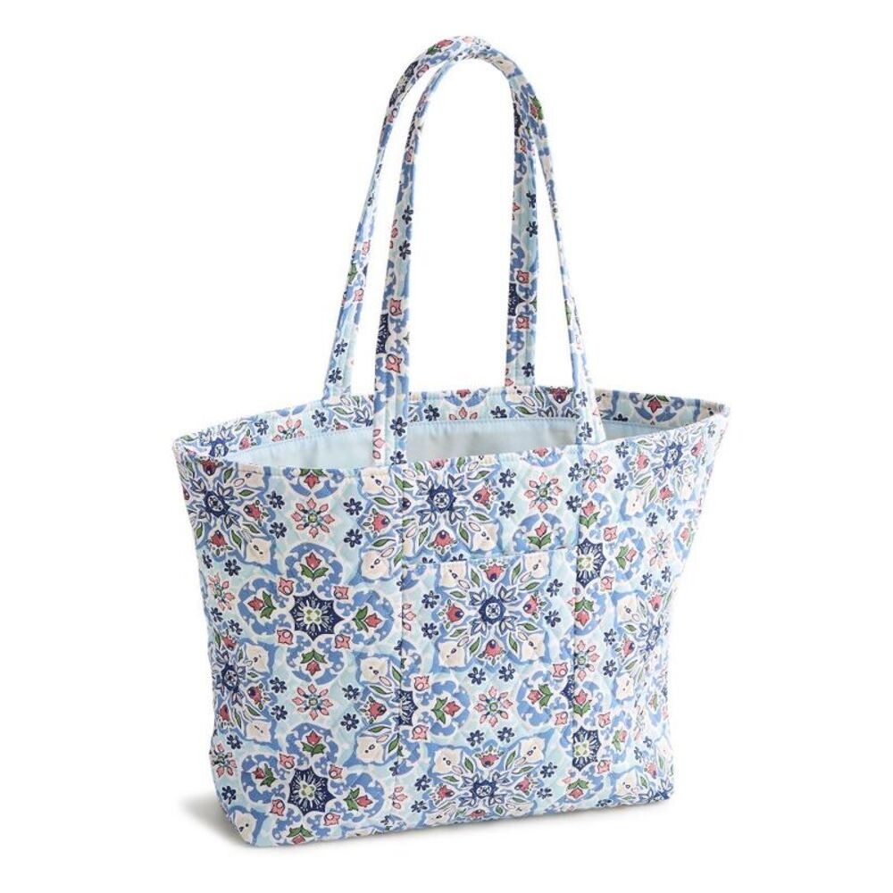 Vera Bradley Lisbon Sky Medallion East West Tote Bag - Light Blue